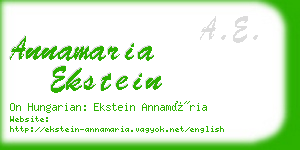 annamaria ekstein business card